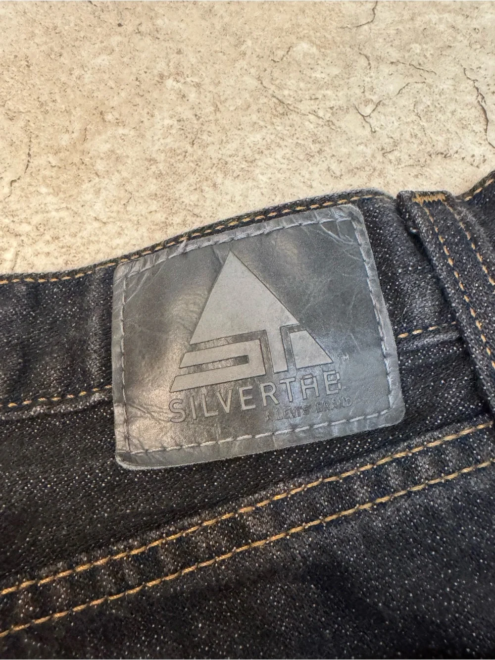 VTG Y2K 90s Silver Tab Levi’s Low Loose Baggy Black Denim Jeans 32 x 32